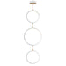 ET2 - E24321-WTGLD - LED Pendant - Hoopla - White/Gold