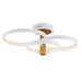 ET2 - E24323-WTGLD - LED Semi Flush Mount - Hoopla - White/Gold