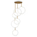 ET2 - E24325-WTGLD - LED Pendant - Hoopla - White/Gold
