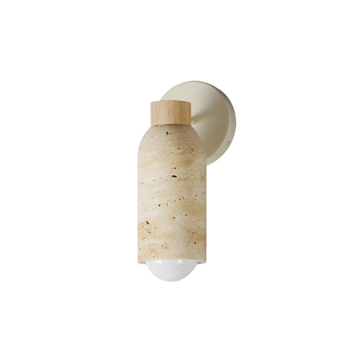 Pompeii One Light Wall Sconce Travertine / Oyster