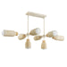 Maxim - 10628TVOY - Eight Light Pendant - Pompeii - Travertine / Oyster