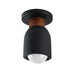 Maxim - 10629LVBK - One Light Flush Mount - Pompeii - Lava / Black