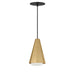 Maxim - 10811SWBKAB - One Light Pendant - Rizzo - Black / Antique Brass