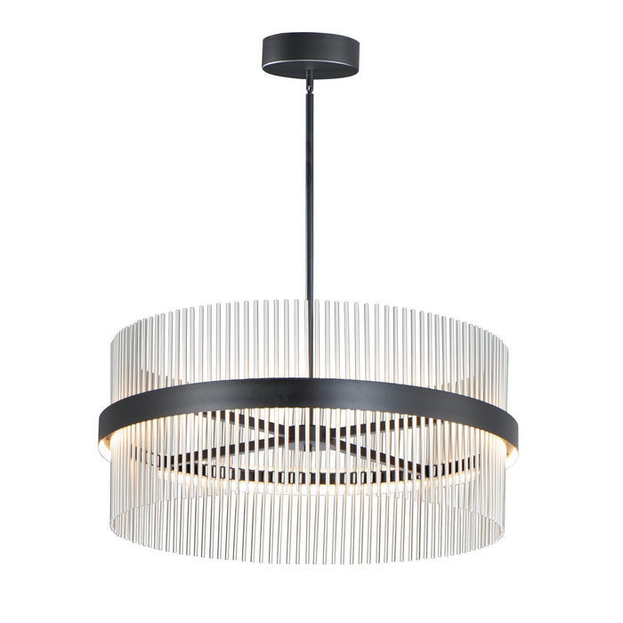 ET2 - E34257-BKSN - LED Pendant - Chimes 5CCT - Black / Satin Nickel