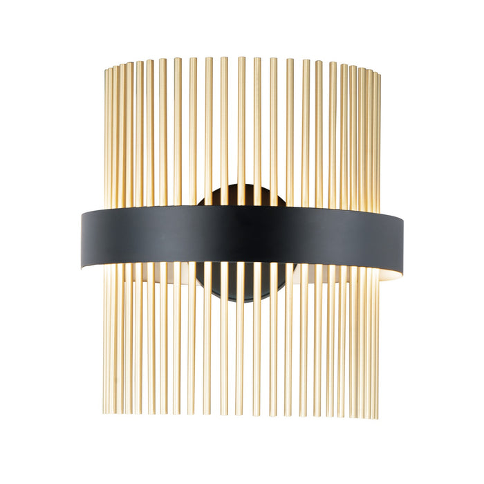 ET2 - E34251-BKSBR - LED Wall Sconce - Chimes 5CCT - Black / Satin Brass
