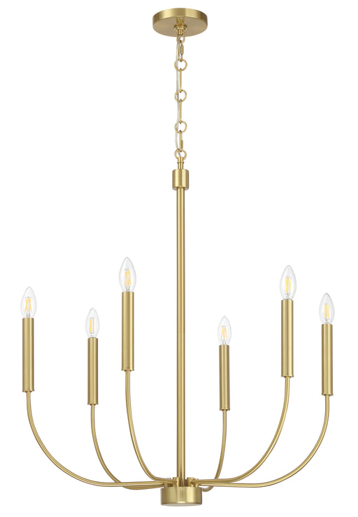 Craftmade - 59826-SB - Six Light Chandelier - Traci - Satin Brass