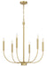Craftmade - 59826-SB - Six Light Chandelier - Traci - Satin Brass