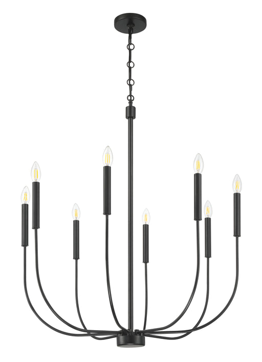 Craftmade - 59828-FB - Eight Light Chandelier - Traci - Flat Black