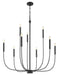 Craftmade - 59829-FB - Nine Light Chandelier - Traci - Flat Black