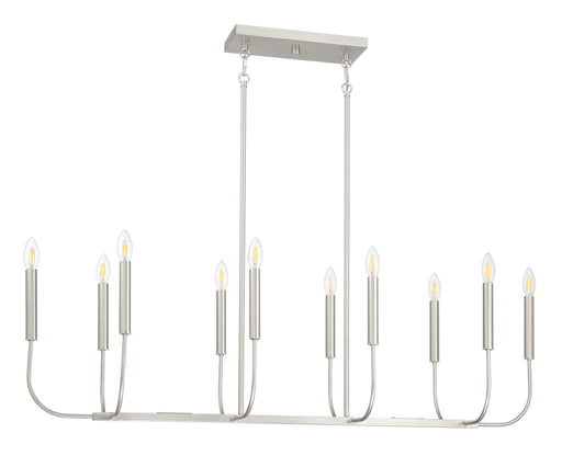 Traci Ten Light Island Pendant Brushed Polished Nickel