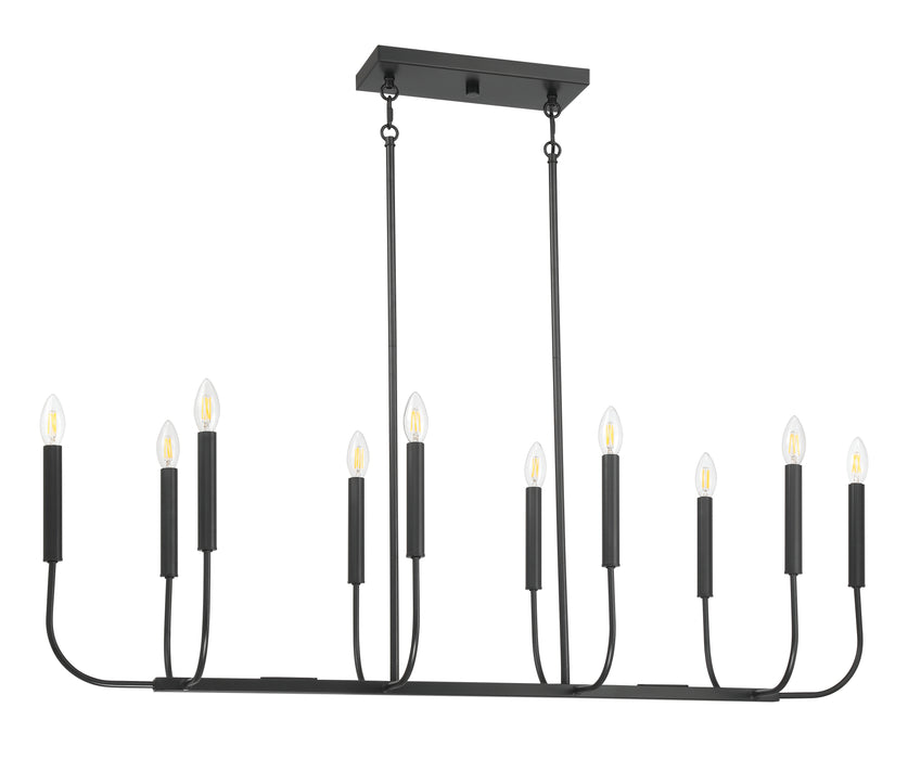 Craftmade - 59870-FB - Ten Light Island Pendant - Traci - Flat Black