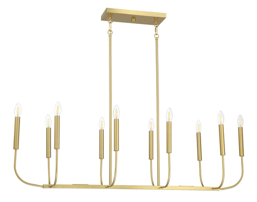 Traci Ten Light Island Pendant Satin Brass