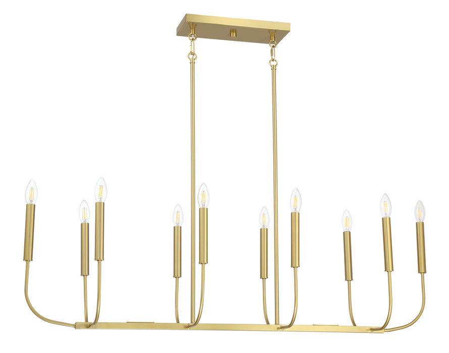 Craftmade - 59870-SB - Ten Light Island Pendant - Traci - Satin Brass