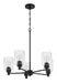 Craftmade - 60225-FB - Five Light Chandelier - Lyndsey - Flat Black
