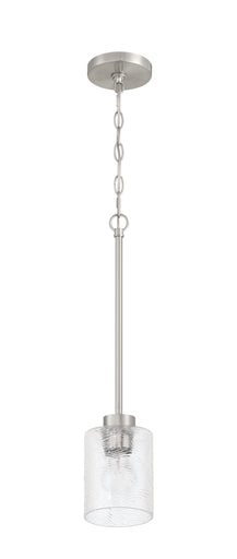 Lyndsey One Light Mini Pendant Brushed Polished Nickel