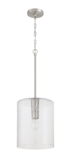 Lyndsey One Light Pendant Brushed Polished Nickel
