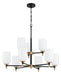 Craftmade - 60329-FBSB - Nine Light Chandelier - Council - Flat Black/Satin Brass