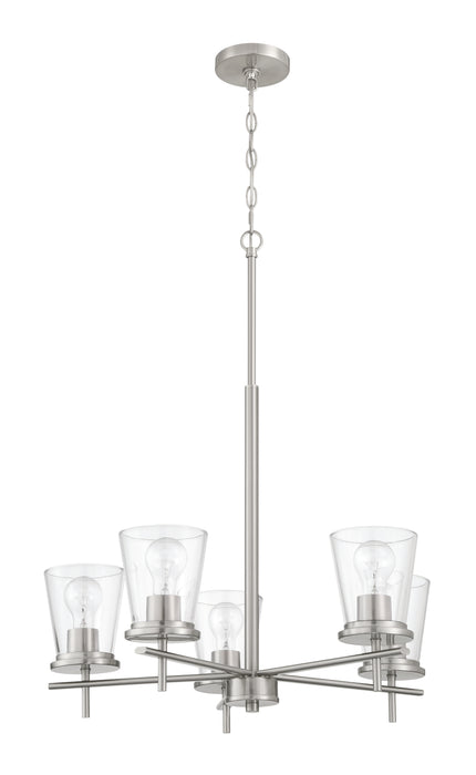 Craftmade - 60425-BNK - Five Light Chandelier - Connell - Brushed Polished Nickel