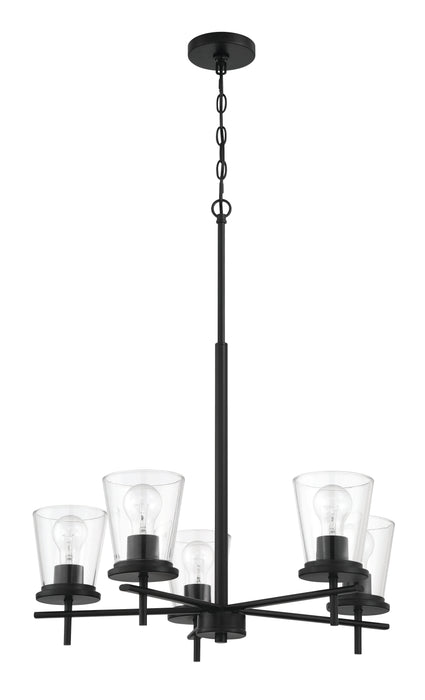 Craftmade - 60425-FB - Five Light Chandelier - Connell - Flat Black