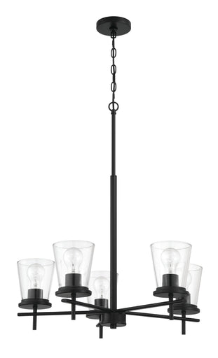 Connell Five Light Chandelier Flat Black