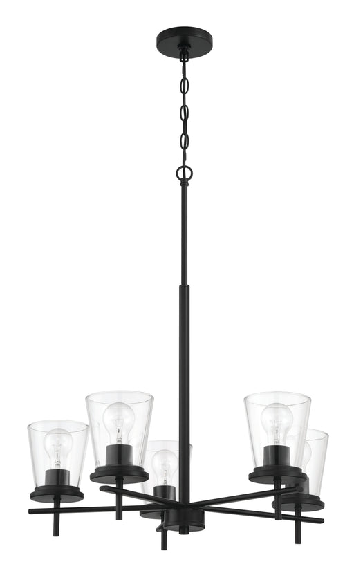 Craftmade - 60425-FB - Five Light Chandelier - Connell - Flat Black