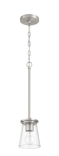 Connell One Light Mini Pendant Brushed Polished Nickel