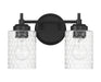 Craftmade - 60502-FB - Two Light Vanity - Claire - Flat Black