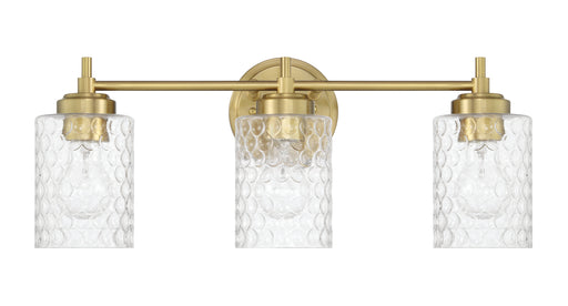 Claire Three Light Vanity Satin Brass