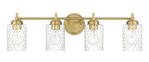 Claire Four Light Vanity Satin Brass