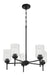 Craftmade - 60525-FB - Five Light Chandelier - Claire - Flat Black