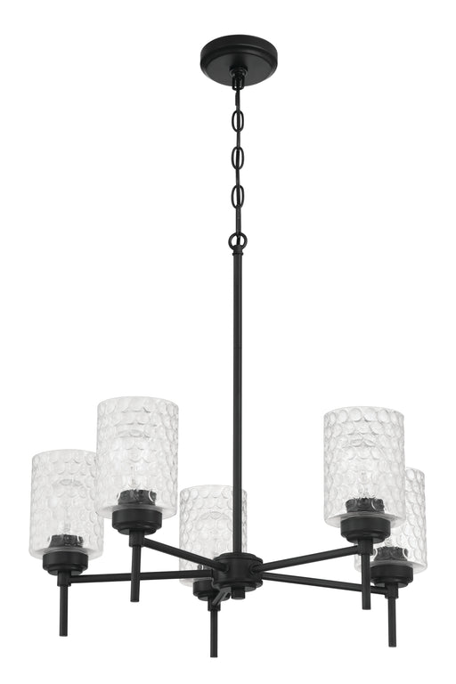 Craftmade - 60525-FB - Five Light Chandelier - Claire - Flat Black