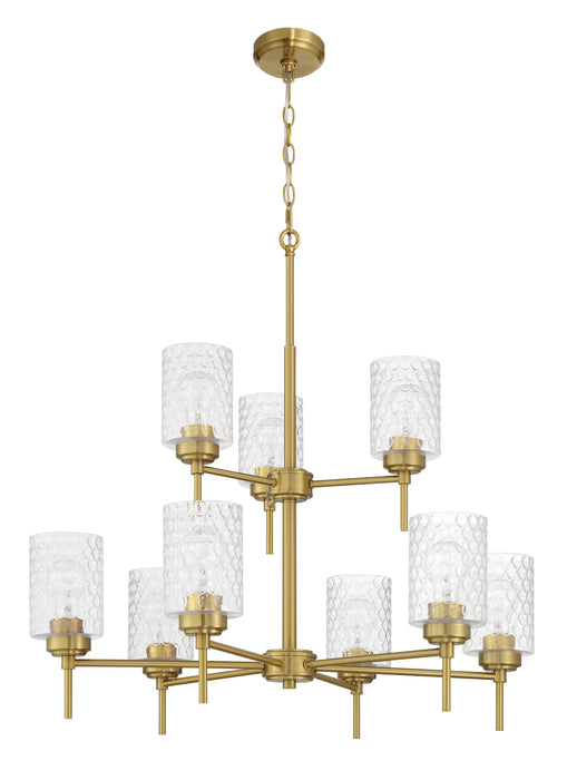 Craftmade - 60529-SB - Nine Light Chandelier - Claire - Satin Brass