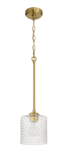 Claire One Light Mini Pendant Satin Brass