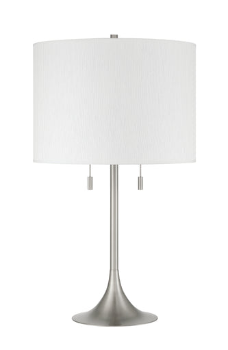 Neely Two Light Table Lamp Brushed Polished Nickel