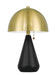 Craftmade - 87014FBSB-T - Two Light Table Lamp - Shelby - Flat Black/Satin Brass