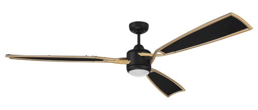 Craftmade - VIA72FBSB3 - 72 Inch Ceiling Fan - Viva - Flat Black/Satin Brass