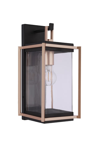 Metalwork One Light Outdoor Wall Lantern Midnight / Satin Brass