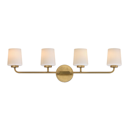 Durham Four Light Bath Vanity Natural Aged Brass
