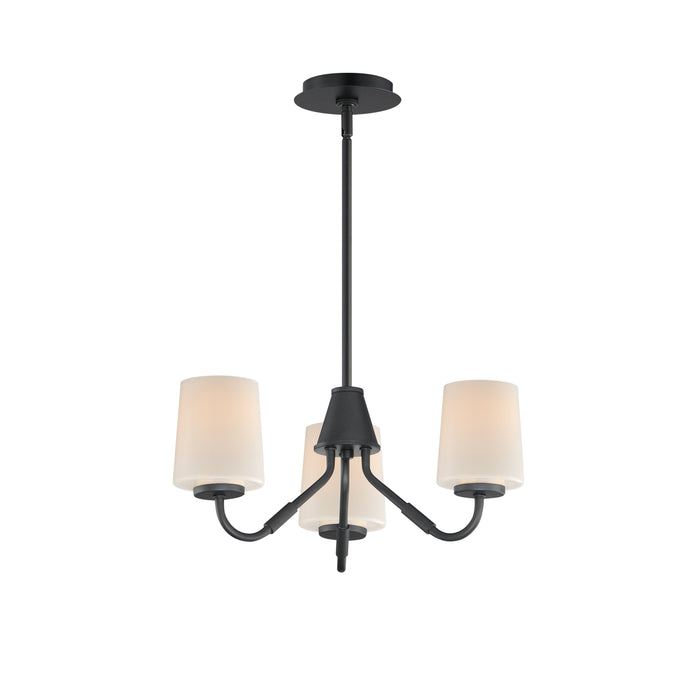 Maxim - 12695WTBK - Three Light Chandelier - Durham - Black