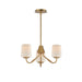 Maxim - 12695WTNAB - Three Light Chandelier - Durham - Natural Aged Brass