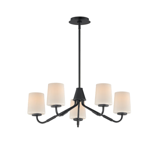 Durham Five Light Chandelier Black