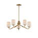 Maxim - 12696WTNAB - Five Light Chandelier - Durham - Natural Aged Brass