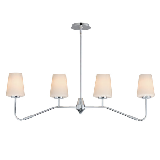 Durham Four Light Linear Chandelier Polished Chrome