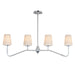 Maxim - 12697WTPC - Four Light Linear Chandelier - Durham - Polished Chrome