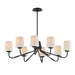 Maxim - 12698WTBK - Eight Light Chandelier - Durham - Black