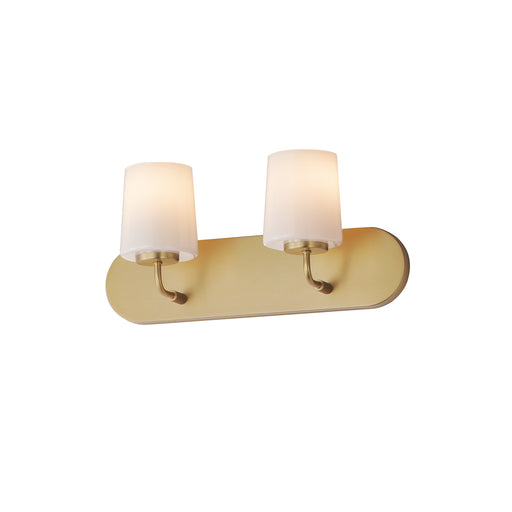 Durham Two Light Strip Bath Vanity Natural Aged Brass