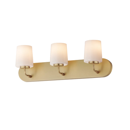 Durham Three Light Bath Vanity Natural Aged Brass