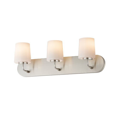 Durham Three Light Strip Bath Vanity Satin Nickel