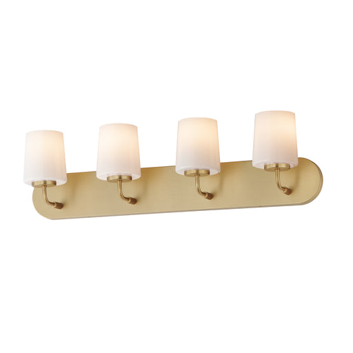 Durham Four Light Strip Bath Vanity Natural Aged Brass