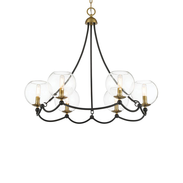 Minka-Lavery - 5066-726 - Six Light Chandelier - Kearney Park - Coal And Soft Brass